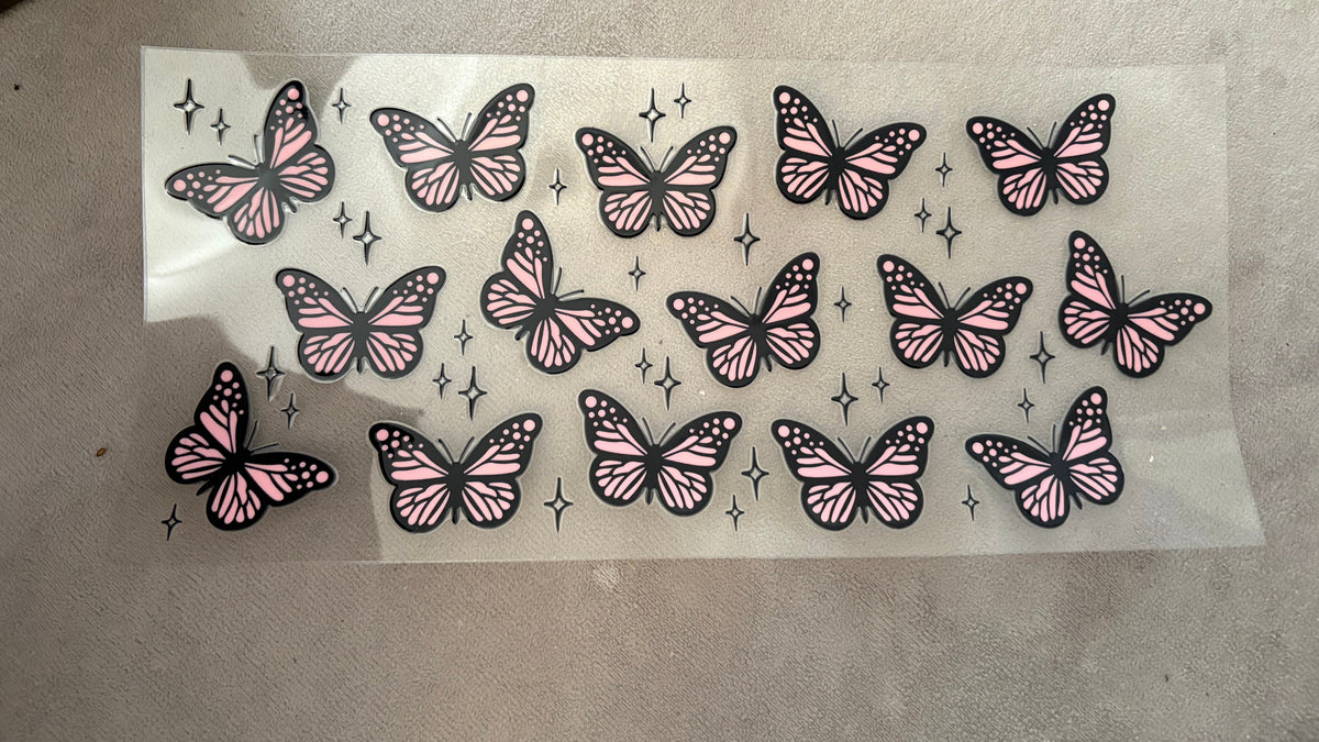 Pink Butterfly Tumbler