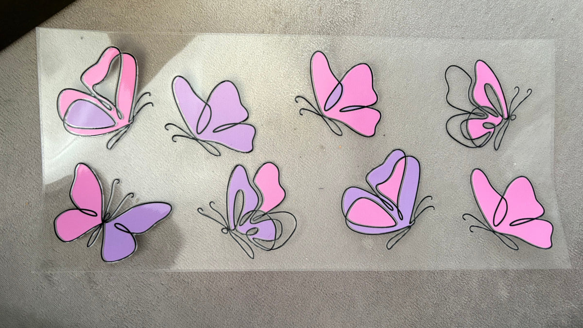 Purple Butterfly Tumbler